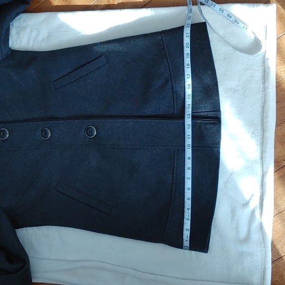 Marcona Wool Blend Pea Coat Charcoal Grey Size Small - Picture 8 of 12